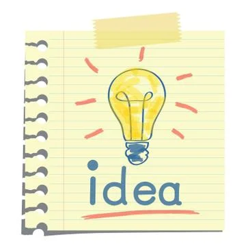 Idea note Stock Illustration