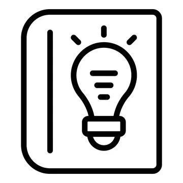 Idea notebook icon outline vector. Information team Illustrazione stock