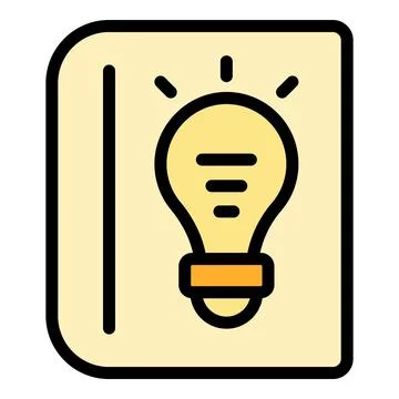 Idea notebook icon vector flat Stock Illustration