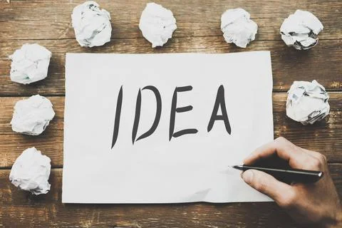 Idea on notebook Foto stock