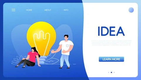 Idea people on light background. Creative concept idea. Think idea concept Illustrazione stock