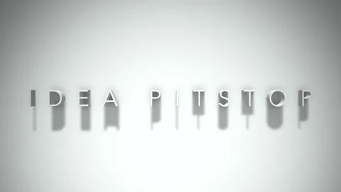 Idea pitstop 3D title animation white text on a white background Stock Footage 299376251