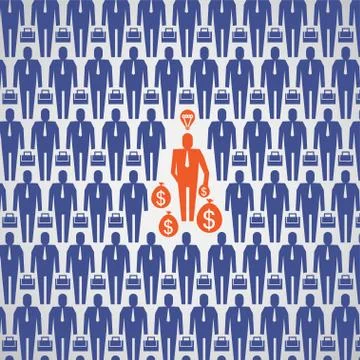 The idea process make the different to money.. Stock Illustration