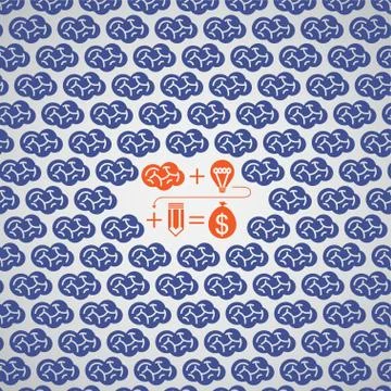 The idea process make the different to money.. Stock Illustration