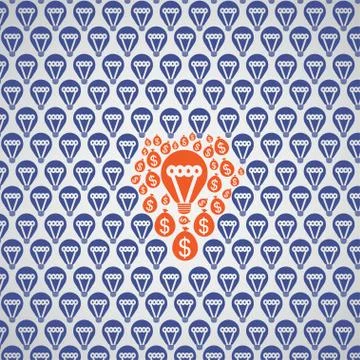 The idea process make the different to money.. Stock Illustration