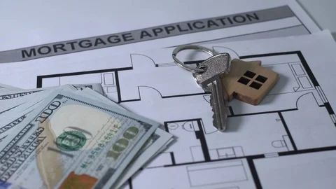 Idea of promoting taking mortgage, advantages of planning to apply for bank loan Vídeo Stock 120570922