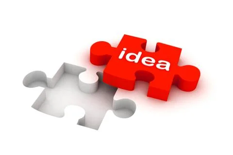 Idea puzzle Illustrazione stock