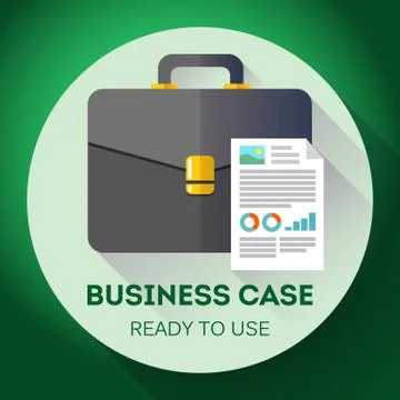 Idea - Ready to use Business case icon. Flat design style Illustrazione stock