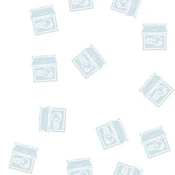 Idea for resolve problem glyph seamless pattern Stock Illustration