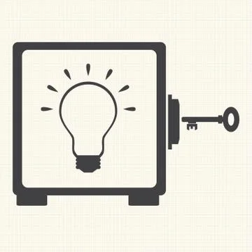 Idea in safe. Stock Illustration