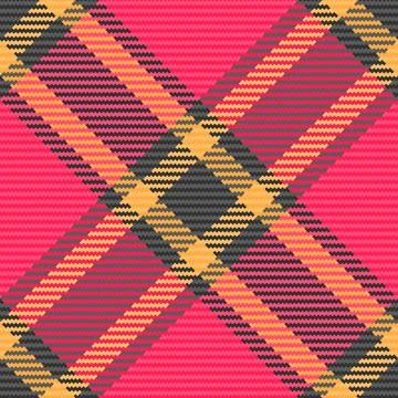Idea seamless tartan vector, t-shirt background pattern plaid. Rosa fabric .. Stock Illustration