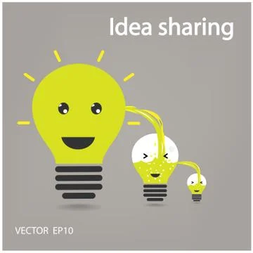 Idea sharing ,ideas concepts Stock Illustration