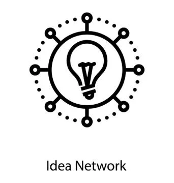 Idea Sharing Network Stock Illustration