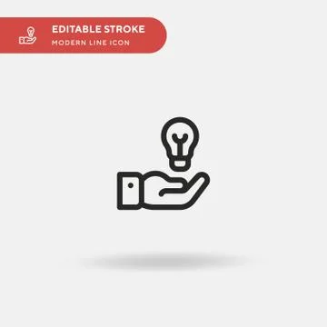 Idea Simple vector icon. Illustration symbol design template for web mobile U Stock Illustration