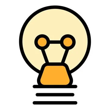 Idea smart lightbulb icon vector flat Stock Illustration