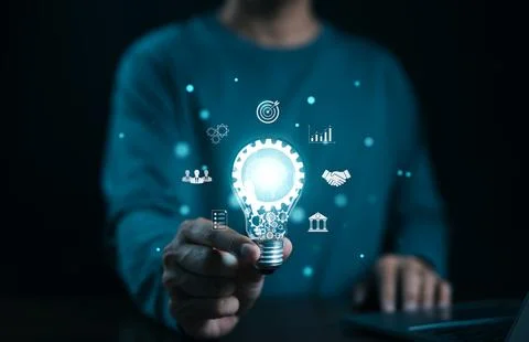 Idea solution business strategy concept. Stock Photos
