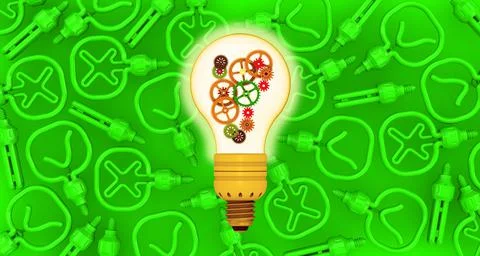 Idea, solution, thinking, innovation concept Illustrazione stock