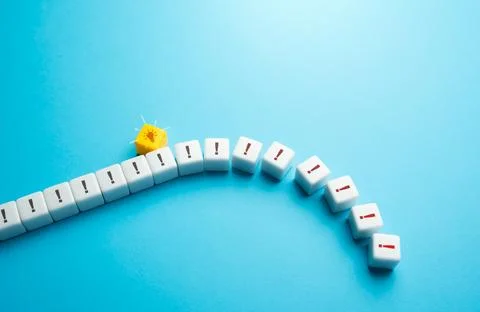 An idea solves problems and resolves conflicts. Elimination of accumulated co Stock Photos