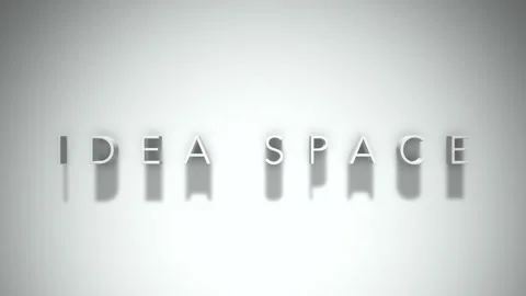 Idea space 3D title animation with shadows on a white background Stock Footage 297011058