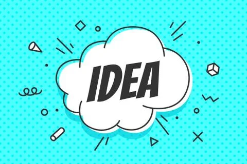 Idea, speech bubble. Banner, speech bubble, poster and sticker Stock Illustration