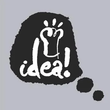 Idea in a Speech Bubble Illustrazione stock