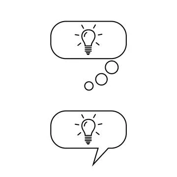 Idea in a speech bubble Stock Illustration