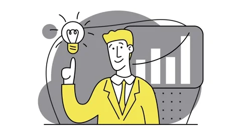 Idea. Startup. Database analysis. Digital Solutions Business Analytics, Planning Stock Footage 154467889