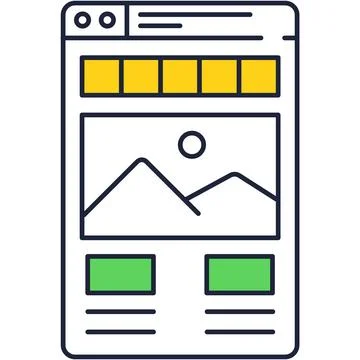 Idea startup web create visualization icon vector Stock Illustration