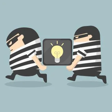 Idea stealing Stock Illustration