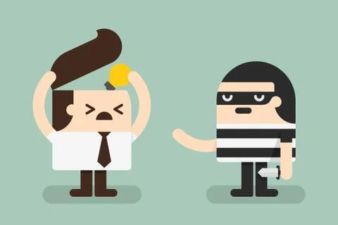Idea Stealing Illustrazione stock