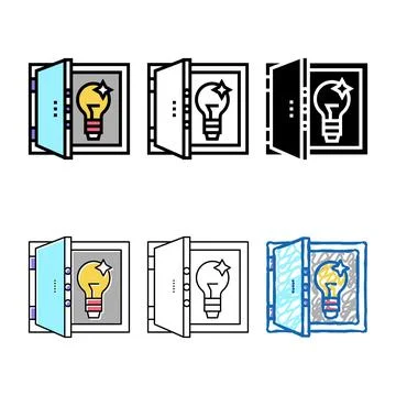 Idea styles for resolve problem color icon vector Stock Illustration