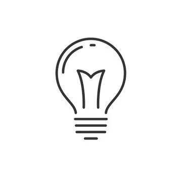 Idea symbol, lamp vector icon Illustrazione stock