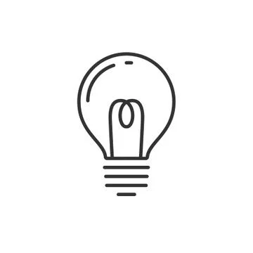 Idea symbol, lightbulb vector icon Stock Illustration