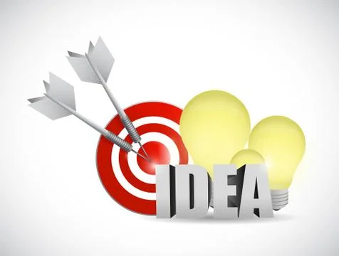Idea target illustration design 스톡 일러스트