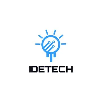 Idea tech logo vector Stock Illustration