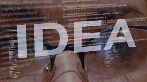Idea text on female software developer Stock Footage 107513535