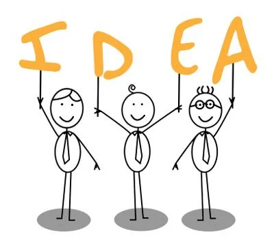 Idea text group Stock Illustration