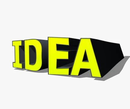 Idea text Stock Illustration