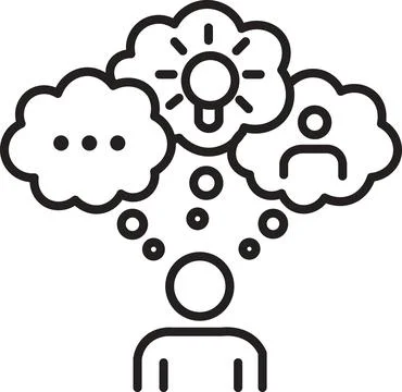 Idea thinking icon Stockillustratie