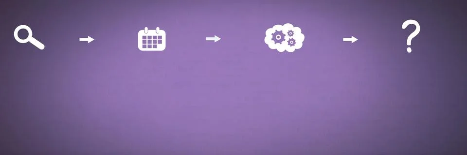 Idea thought and brainstorm process icons in sequence Stock Photos