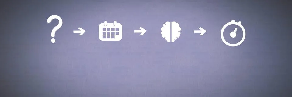 Idea thought and brainstorm process icons in sequence Stock Photos