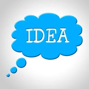 Idea thought bubble representing think about it and concept thinking Stock Illustration