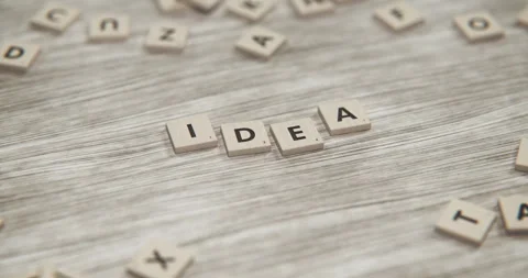 Idea Tiles moving around the table Stock Footage 251286563