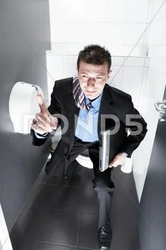 Idea on the toilet seat Stock Photos