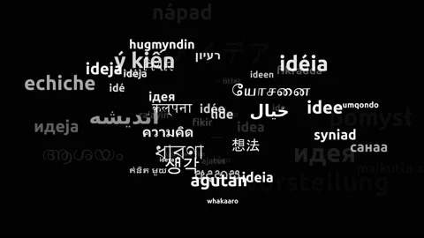 Idea Translated in 63 Worldwide Languages Endless Looping 3d Zooming Wordclou Video stock 145203640