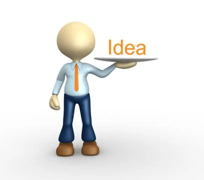 Idea on tray Stock Illustration