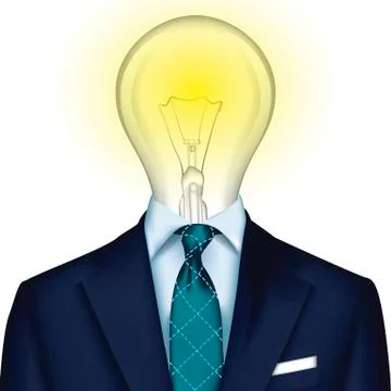 Idea - tuxedo vector background with light bulb Stock Illustration