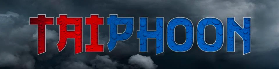 Idea for typhoon devastating Taiwan. Foto stock