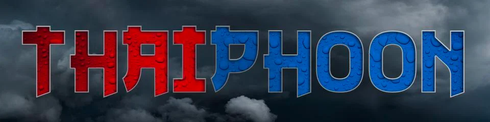 Idea for typhoon devastating Thailand. Foto stock