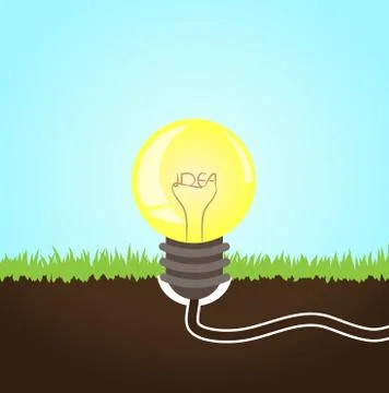 Idea under ground business concept Stock Illustration